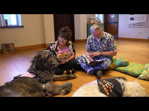 Read to Irish Wolfhounds for “Wolfie’s Tales” at the Irish Cultural Center