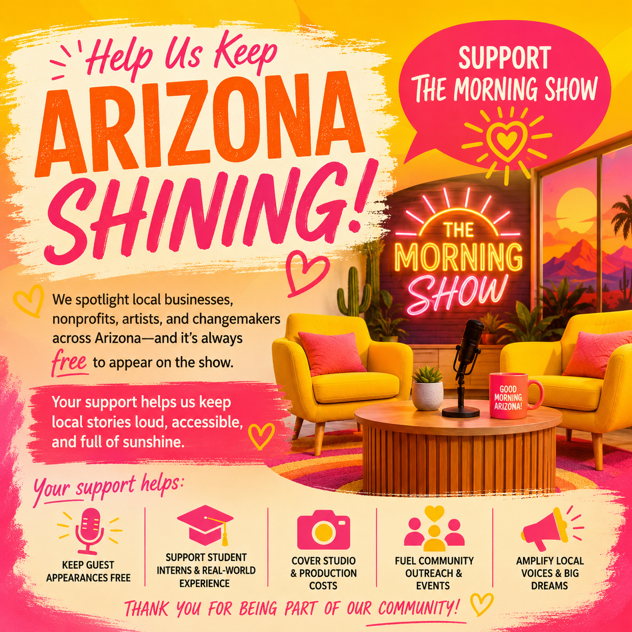 Support the Morning Show Sunshine ☀️